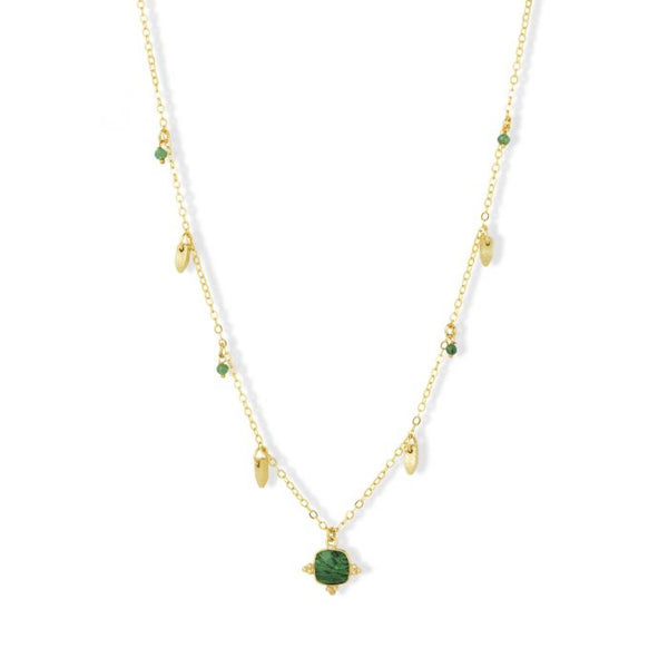 Green asian store necklace